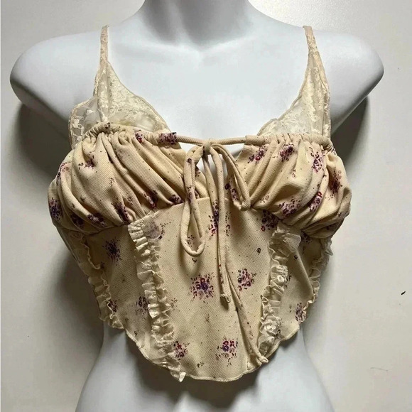Urban outfitters Farrah Sheer Lace Corset Cami - Picture 3 of 3